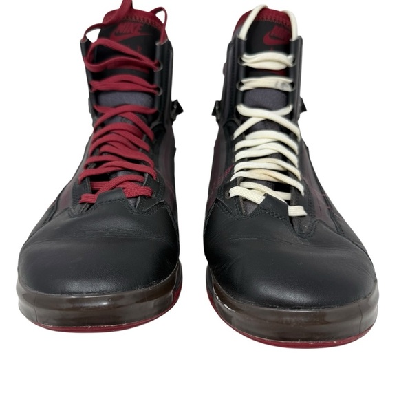 Nike Air Max 720 Saturn Black Team Red Thunder Gray Leather Sneakers Size 7.5 - Picture 4 of 16